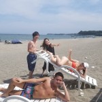 お盆の三浦海岸はビーチＢＢＱと海水浴